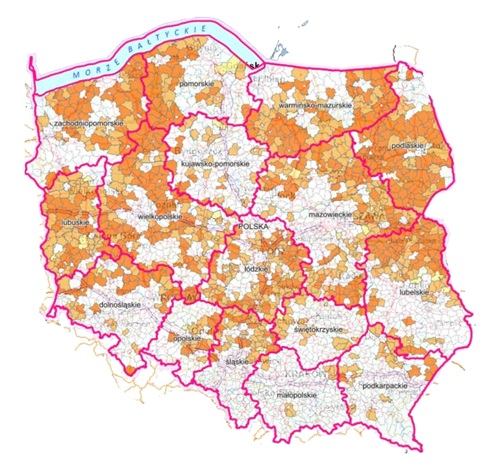 Potencjał energii słonecznej na lądzie.