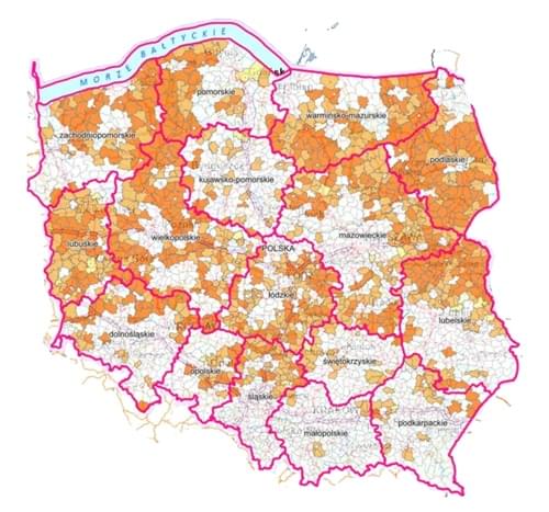 Potencjał energii słonecznej na lądzie.